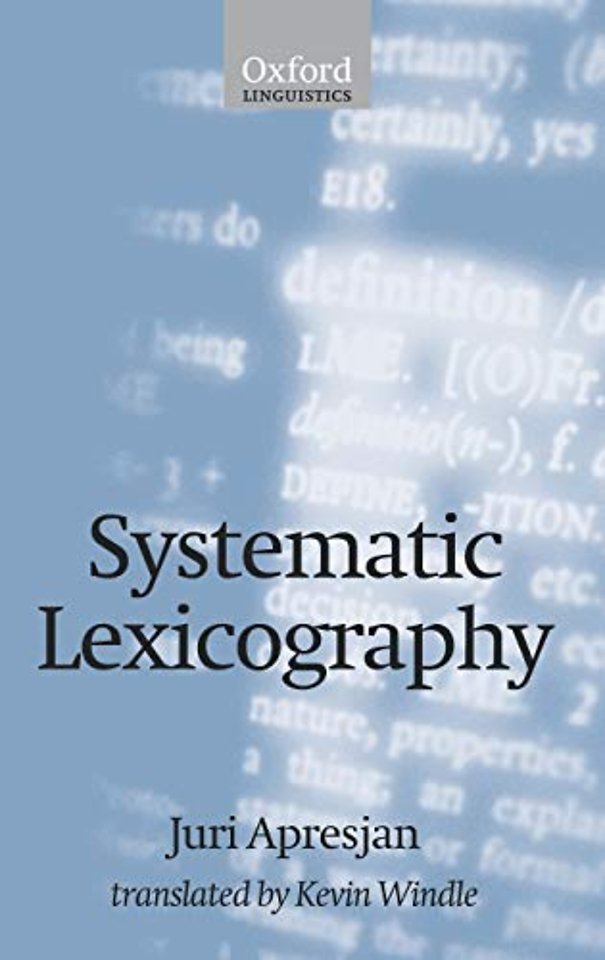 Systematic Lexicography