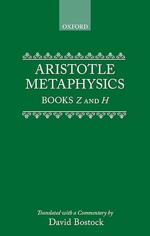 Metaphysics Books Z and H