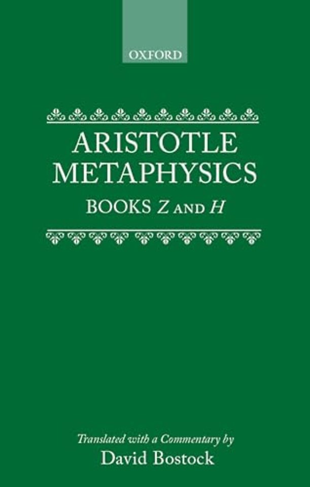 Metaphysics Books Z and H