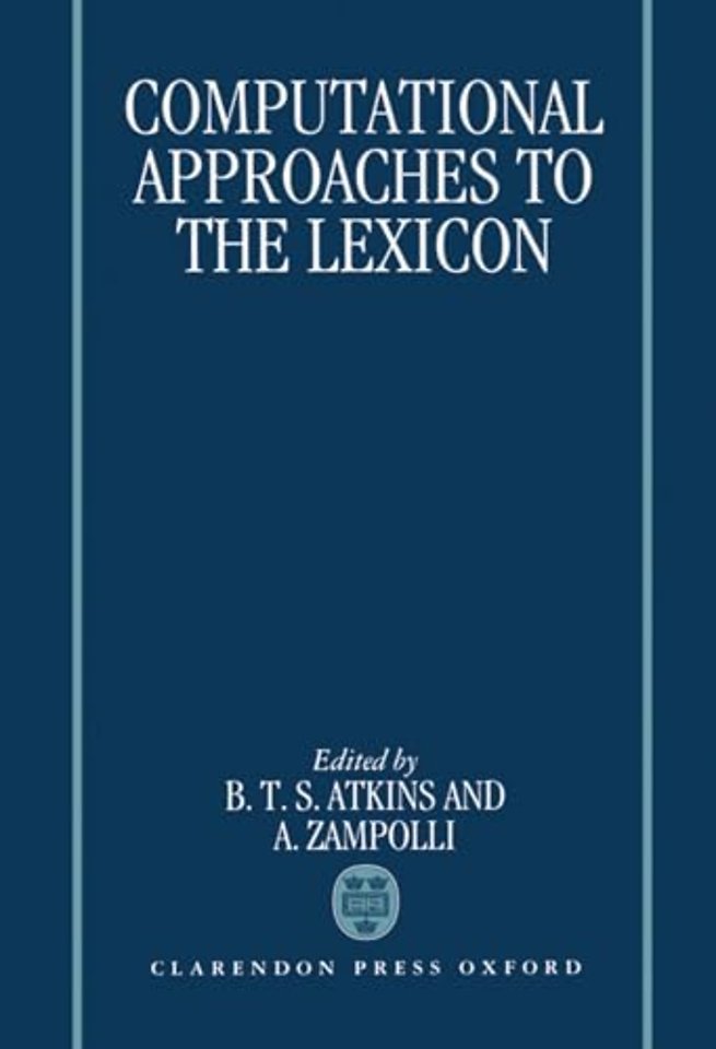 Computational Approaches to the Lexicon