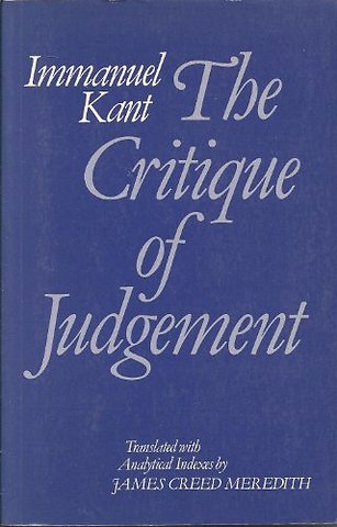 The Critique of Judgement