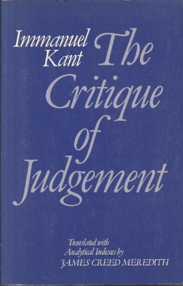 The Critique of Judgement