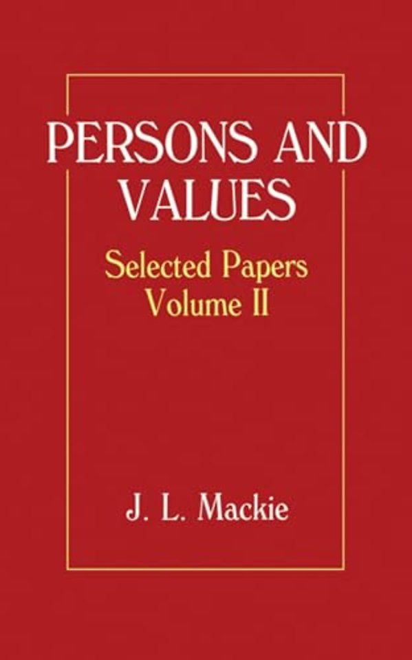 Selected Papers: Volume II: Persons and Values
