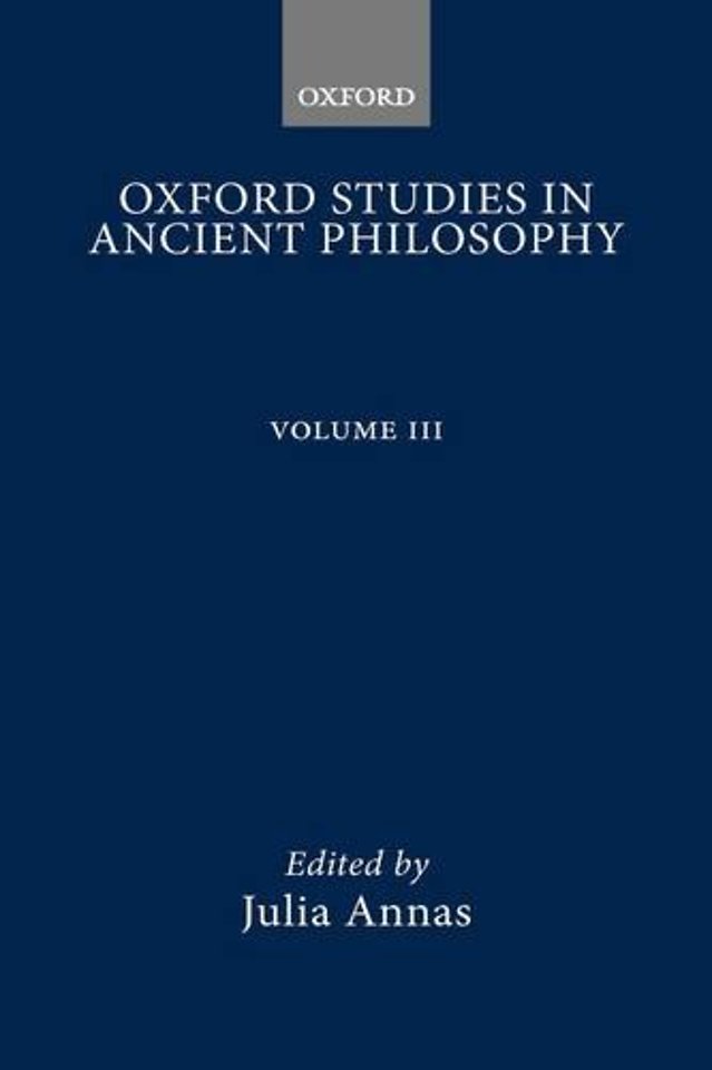 Oxford Studies in Ancient Philosophy