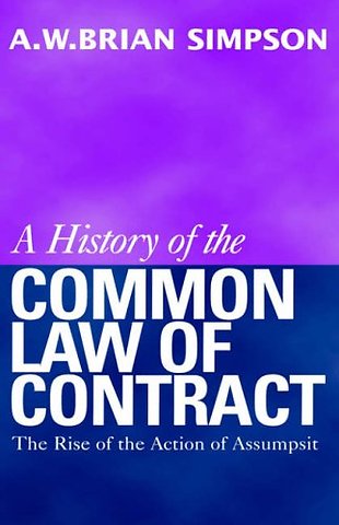 A History of the Common Law of Contract