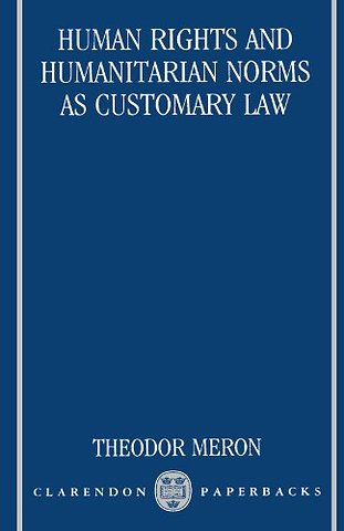 Human Rights and Humanitarian Norms as Customary Law