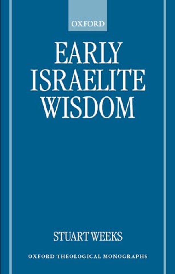Early Israelite Wisdom