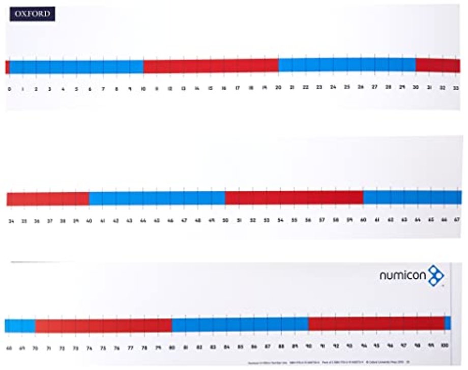Numicon: 0-100cm scale Number Line