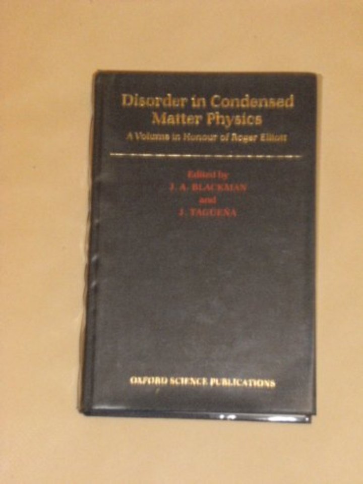Disorder in Condensed Matter Physics