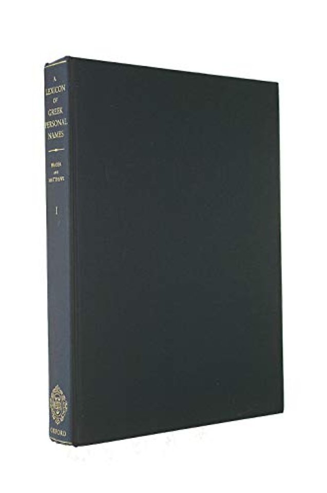 A Lexicon of Greek Personal Names: Volume I: The Aegean Islands, Cyprus, Cyrenaica