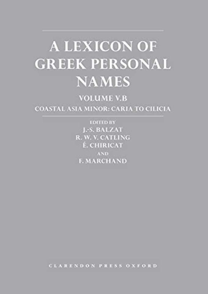 A Lexicon of Greek Personal Names