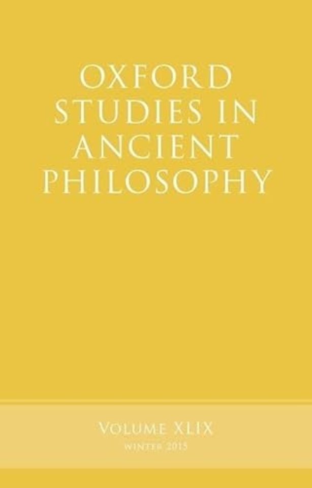 Oxford Studies in Ancient Philosophy, Volume 49