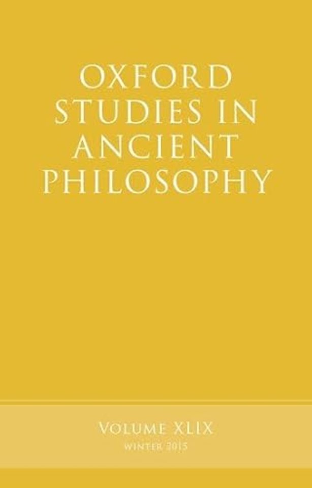 Oxford Studies in Ancient Philosophy, Volume 49