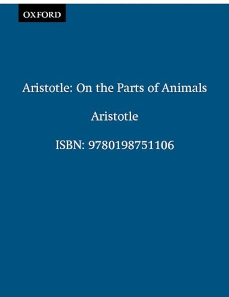 Aristotle: On the Parts of Animals