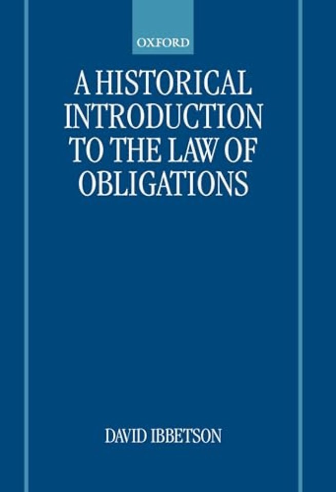 A Historical Introduction to the Law of Obligations