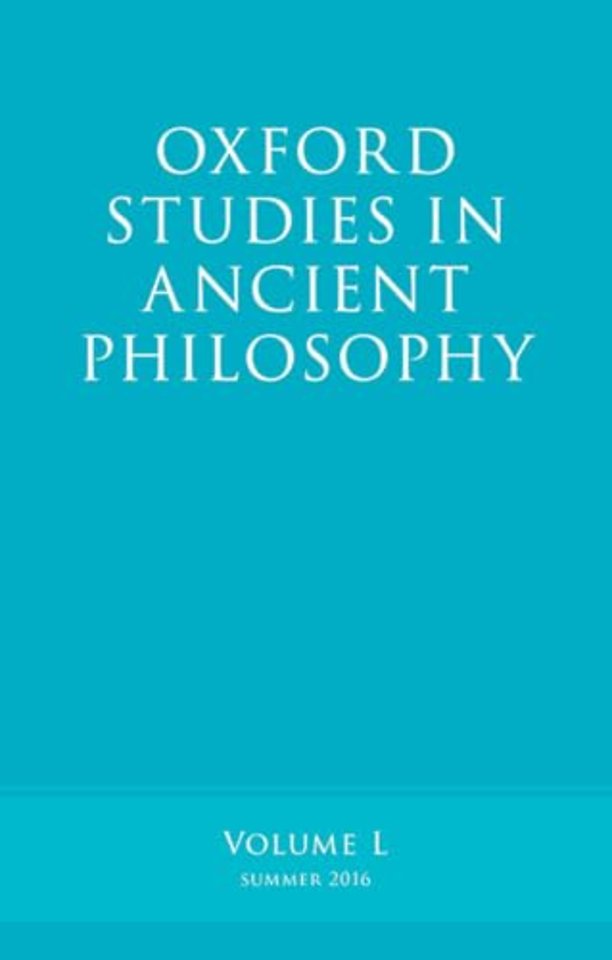Oxford Studies in Ancient Philosophy, Volume 50