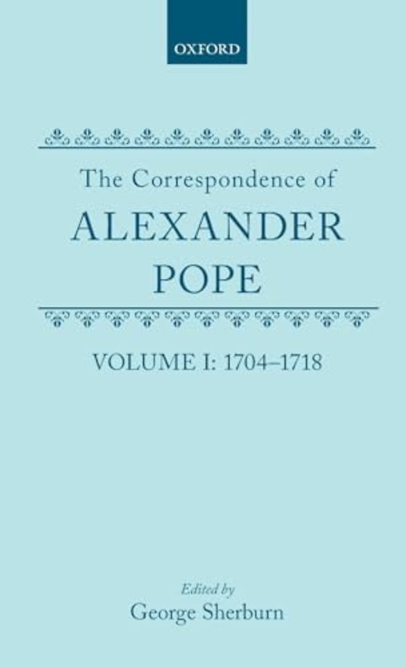 The Correspondence of Alexander Pope