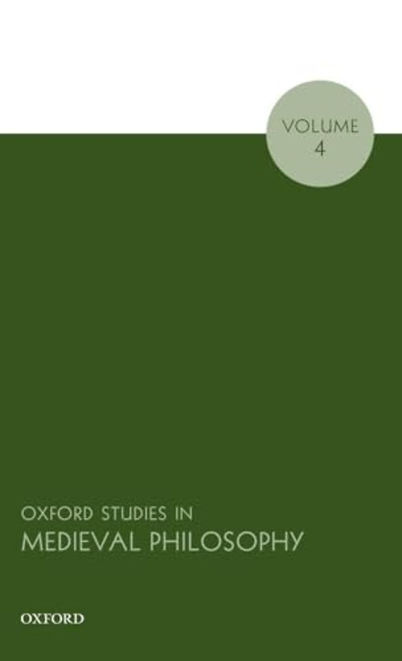 Oxford Studies in Medieval Philosophy, Volume 4