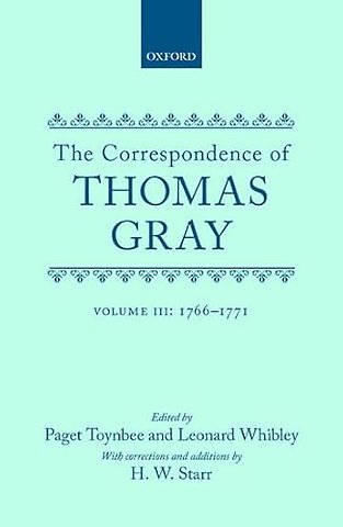 Correspondence of Thomas Gray