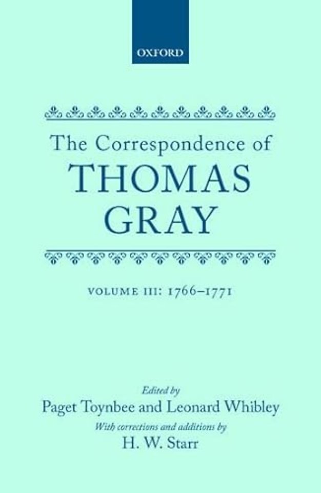 Correspondence of Thomas Gray