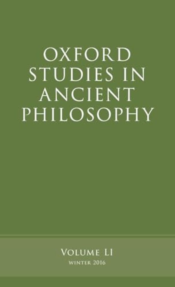 Oxford Studies in Ancient Philosophy, Volume 51