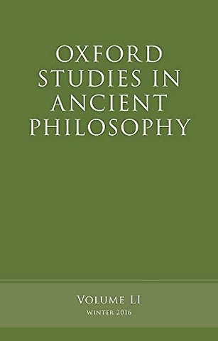Oxford Studies in Ancient Philosophy, Volume 51