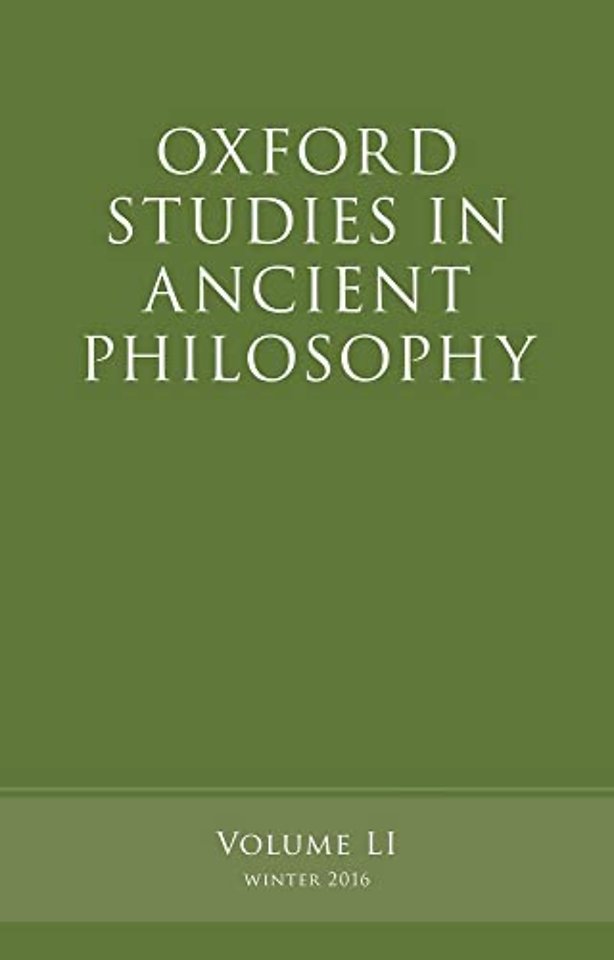 Oxford Studies in Ancient Philosophy, Volume 51
