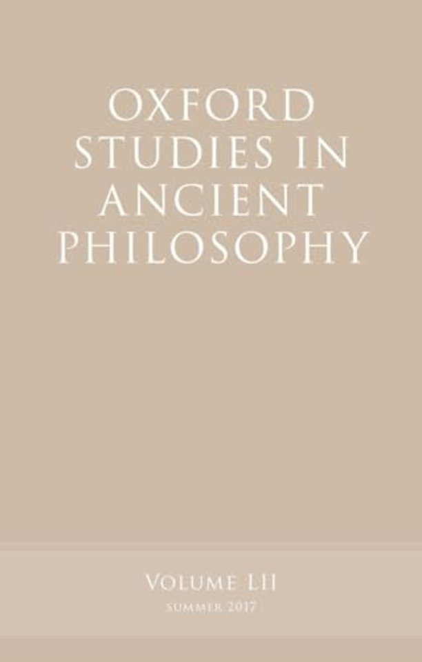 Oxford Studies in Ancient Philosophy, Volume 52