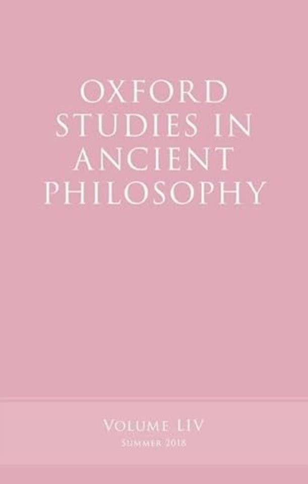 Oxford Studies in Ancient Philosophy, Volume 54