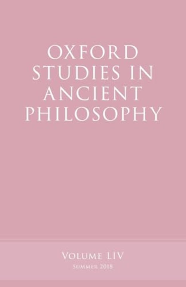 Oxford Studies in Ancient Philosophy, Volume 54