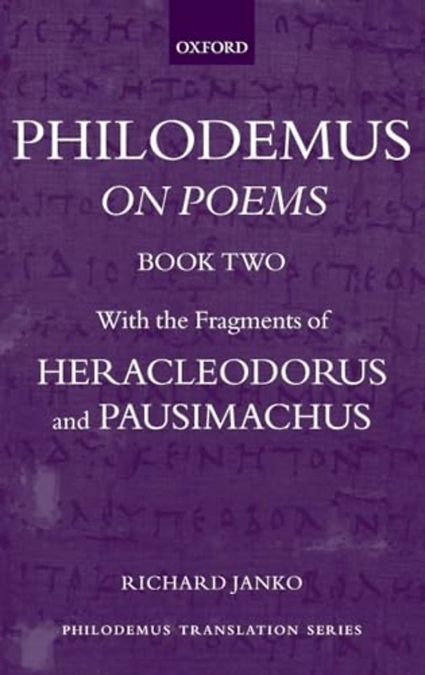 Philodemus: On Poems, Book 2