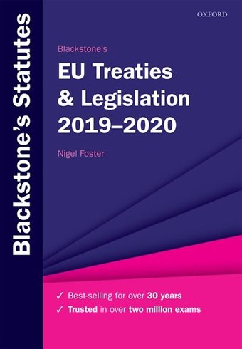 Blackstone's EU Treaties & Legislation 2019-2020