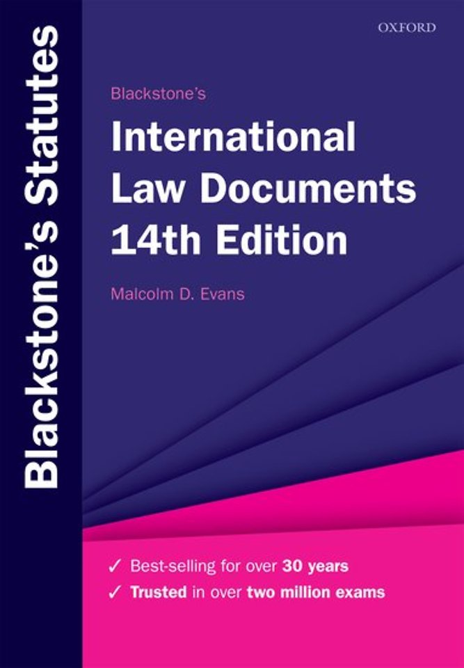 Blackstone's International Law Documents Blackstone's International Law Documents