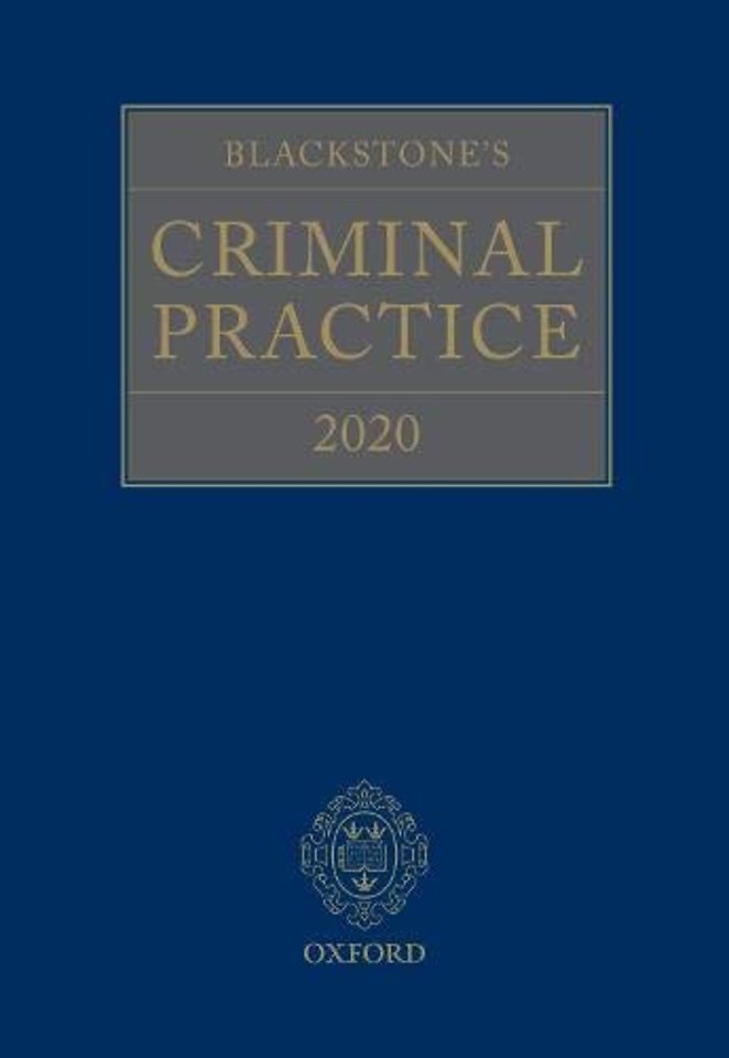 Blackstone's Criminal Practice 2020