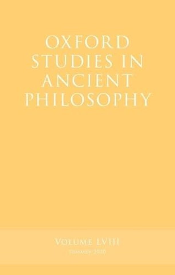 Oxford Studies in Ancient Philosophy, Volume 58