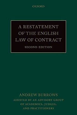 A Restatement of the English Law of Contract