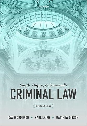 Smith, Hogan, & Ormerod's Criminal Law