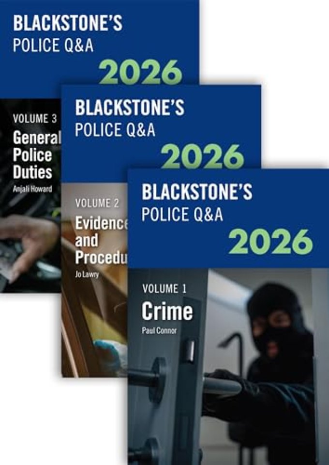 Blackstone's Police Q&A's 2026 Three Volume Set