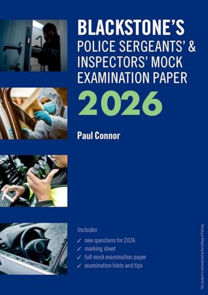Blackstone's Police Sergeants' and Inspectors' Mock Examination Paper 2026