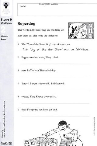 Oxford Reading Tree: Level 9: Workbooks: Workbook 2: Superdog and The Litter Queen (Pack of 6)