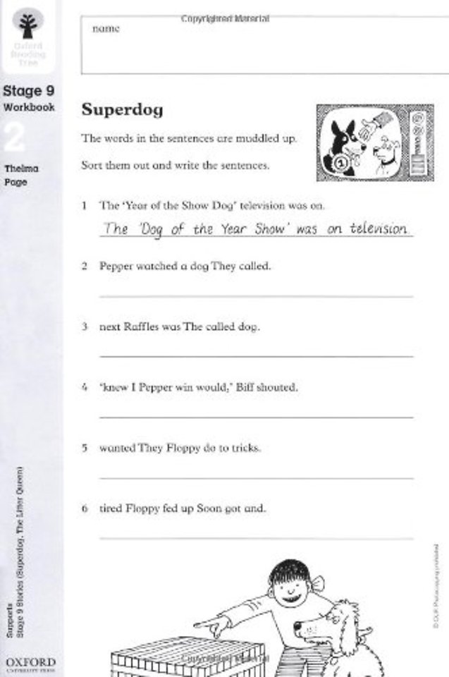 Oxford Reading Tree: Level 9: Workbooks: Workbook 2: Superdog and The Litter Queen (Pack of 6)
