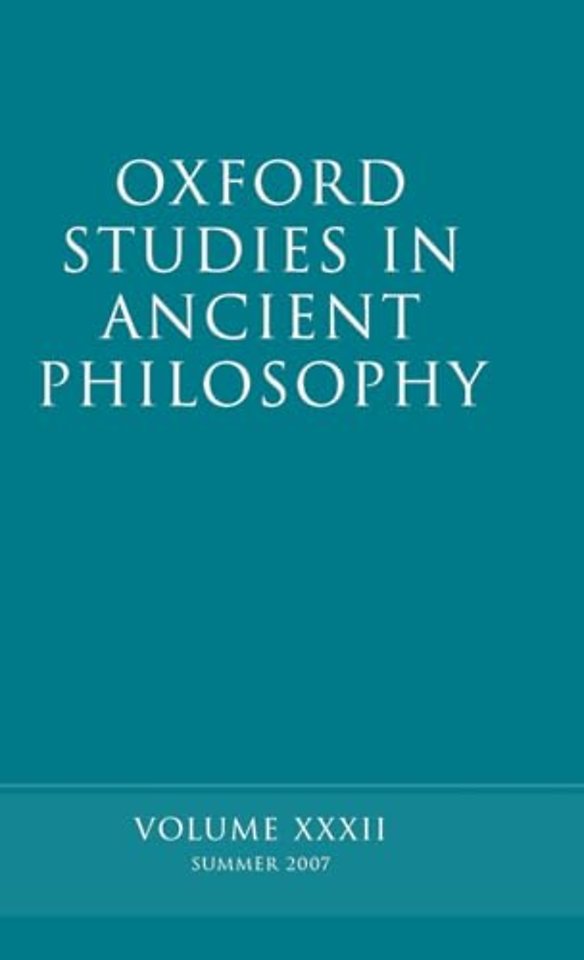 Oxford Studies in Ancient Philosophy XXXII