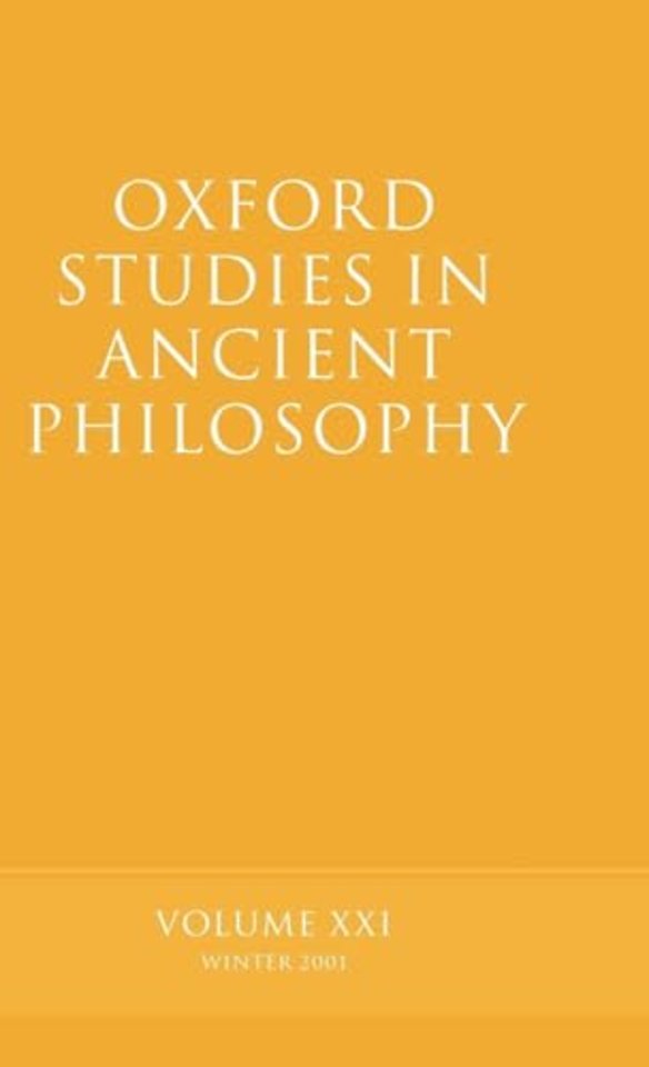 Oxford Studies in Ancient Philosophy Volume XXI
