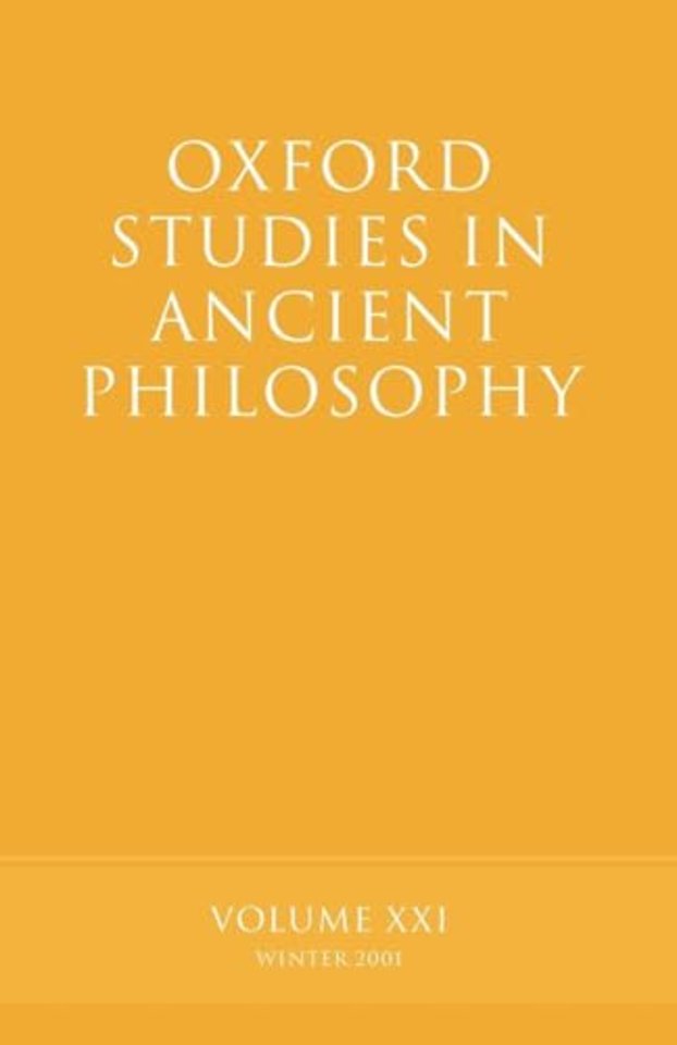Oxford Studies in Ancient Philosophy Volume XXI