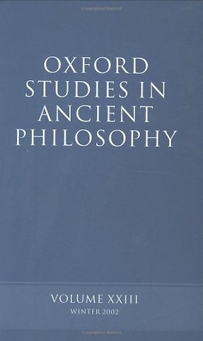 Oxford Studies in Ancient Philosophy volume XXIII