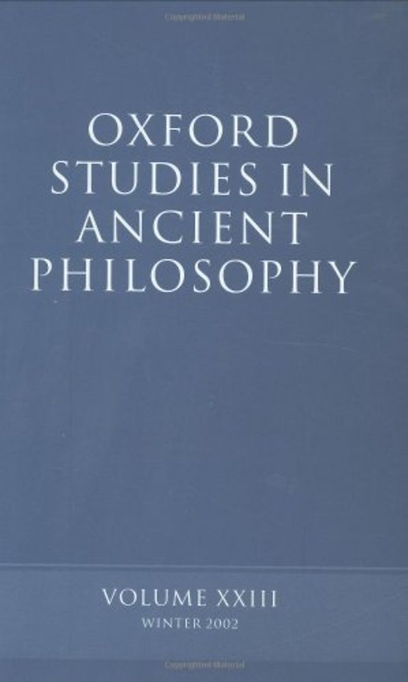 Oxford Studies in Ancient Philosophy volume XXIII