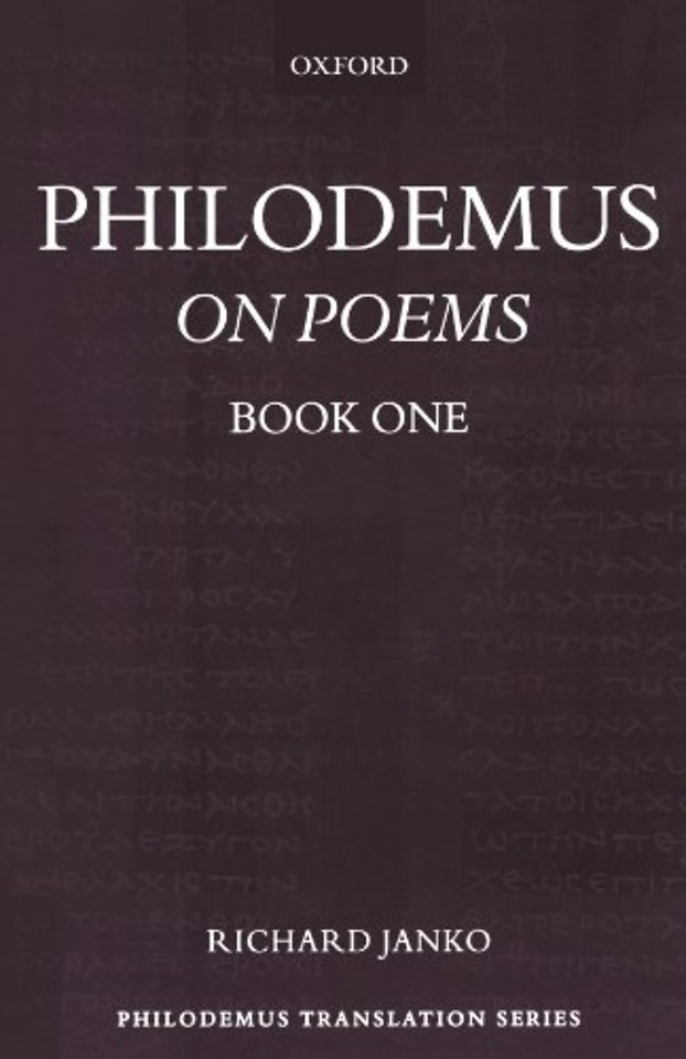 Philodemus: On Poems, Book 1