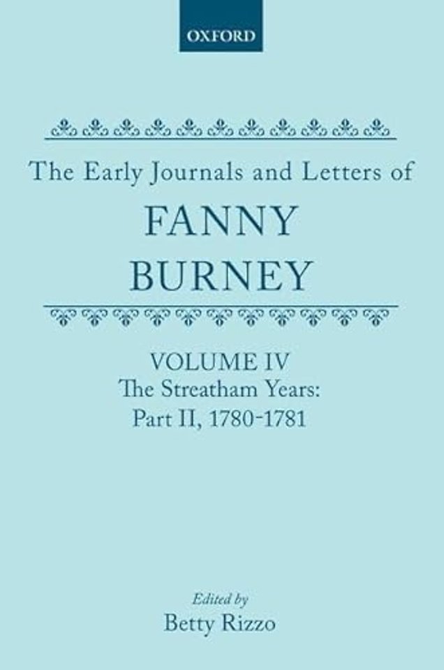 The Early Journals and Letters of Fanny Burney