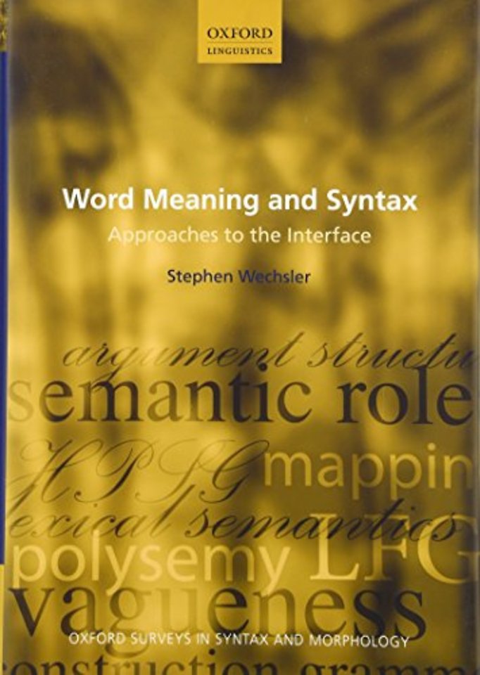 Word Meaning and Syntax