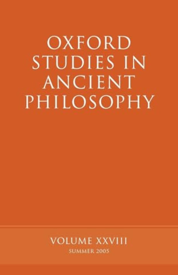 Oxford Studies in Ancient Philosophy XXVIII